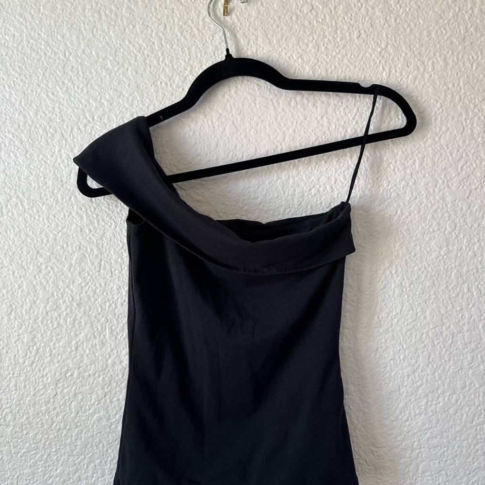 Abercrombie One Shoulder Modal Tank – Size XS (Black)